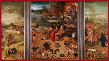 Poster Triptych of the Temptation of St. Anthony
