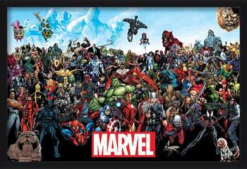 Framed Poster Marvel - Universe