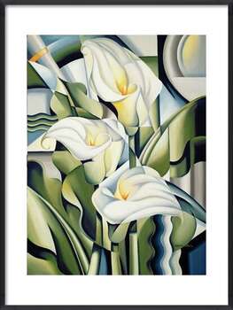Poster Cubist Lilies