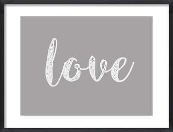 Poster Cursive grey love